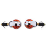 Clignotant de guidon Highsider smart Ochsenauge homologué - verre orange - la paire 202-268