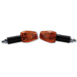 Highsider smart IMOLA 1 Bulb Mini Indicator Body Black / Lens Orange (Pair), Front & Rear YG-9013-L-BK