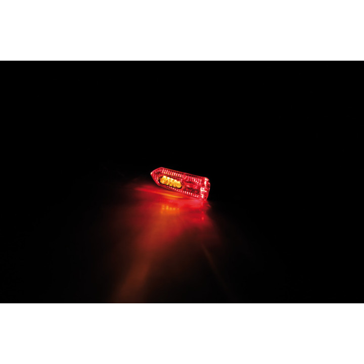 Clignotants LED Highsider smart ARROWHEAD 3in1 feu arrière/feu de stop - teinté / rouge