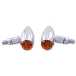 Clignotants Highsider smart MICRO-BULLET - chromé | Oxmoto
