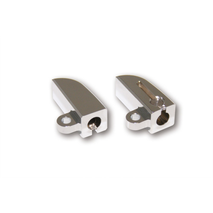 Supports de clignotant Highsider pro - chromé - la paire