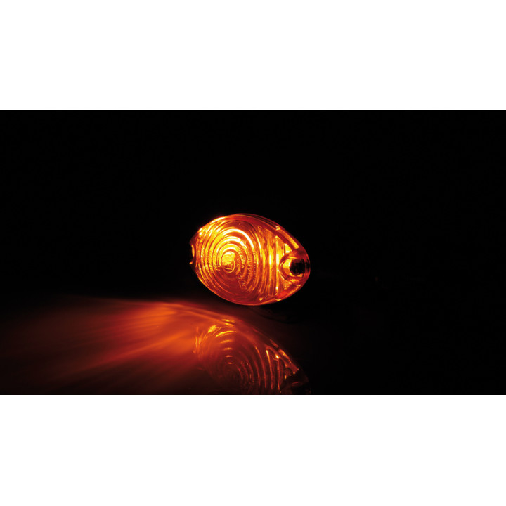 Clignotant Highsider smart Cateye Mini homologué - verre orange - la paire