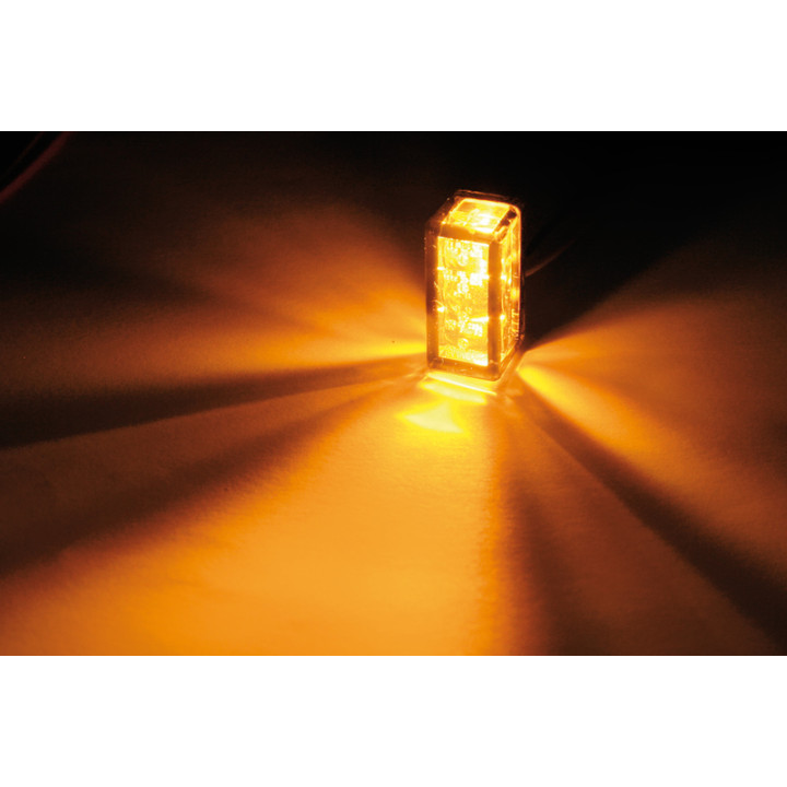 Clignotant LED Highsider smart Cube-V homologué - verre fumé - la paire