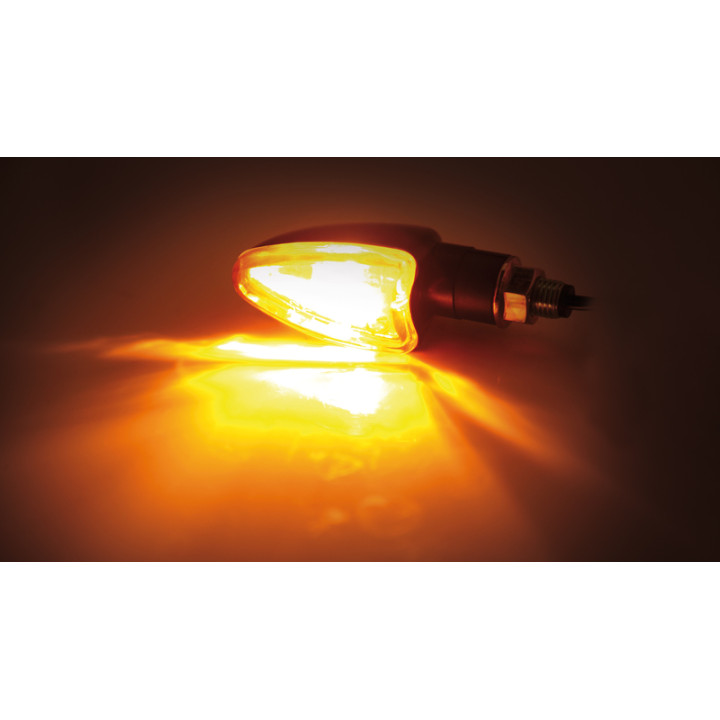 Clignotant Highsider smart Arrow Mini homologué - verre orange - la paire 203-551