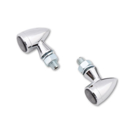 Feu arrière/clignotant LED Highsider smart Sixteen Bullet 3en1 homologué - verre fumé - la paire 254-374