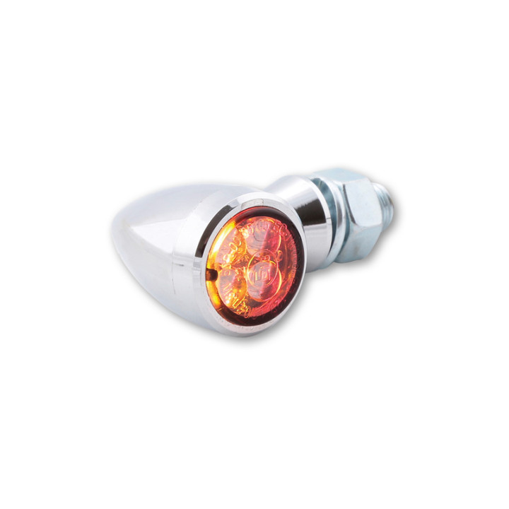 Feu arrière/clignotant LED Highsider smart Sixteen Bullet 3en1 homologué - verre fumé - la paire 254-374