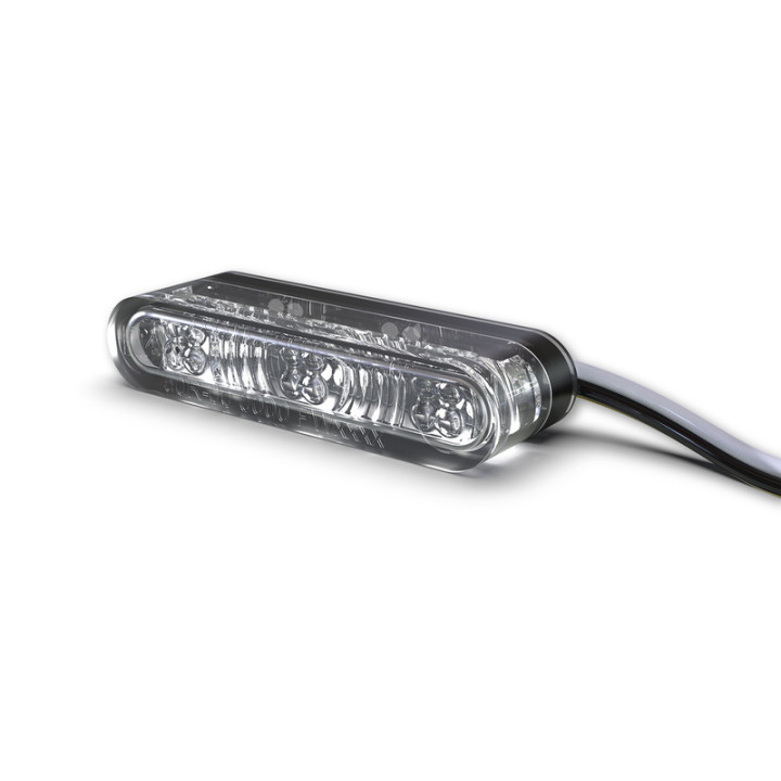 Clignotant/feu de position LED Highsider pro Star-MX1 Pro Module 2en1 homologué - verre fumé - la paire