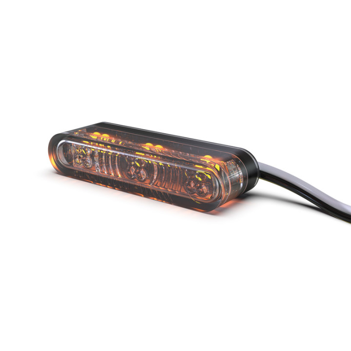 Clignotant/feu de position LED Highsider pro Star-MX1 Pro Module 2en1 homologué - verre fumé - la paire