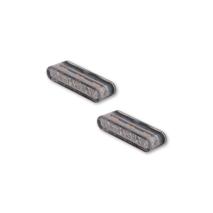 Clignotant/feu de position LED Highsider pro Star-MX1 Pro Module 2en1 homologué - verre fumé - la paire