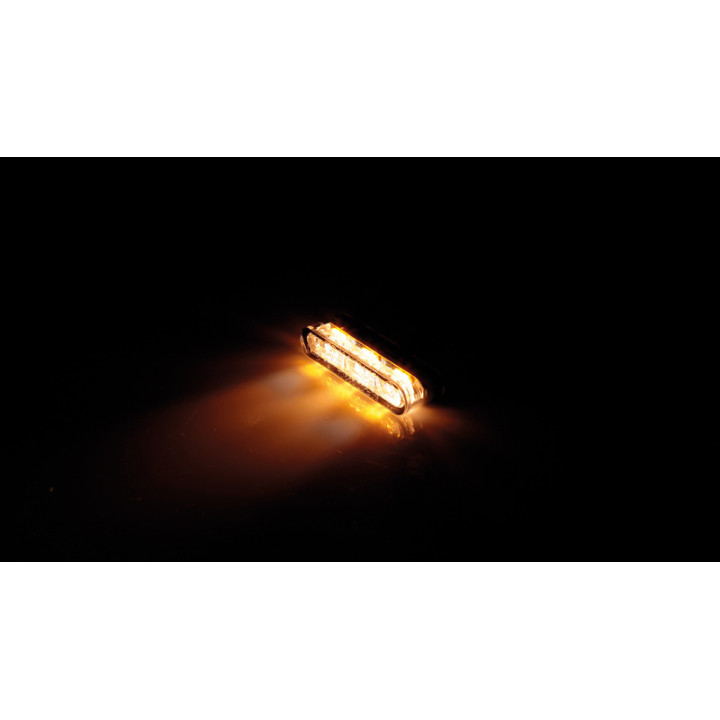 Clignotant/feu de position LED Highsider pro Star-MX1 Pro Module 2en1 homologué - verre fumé - la paire