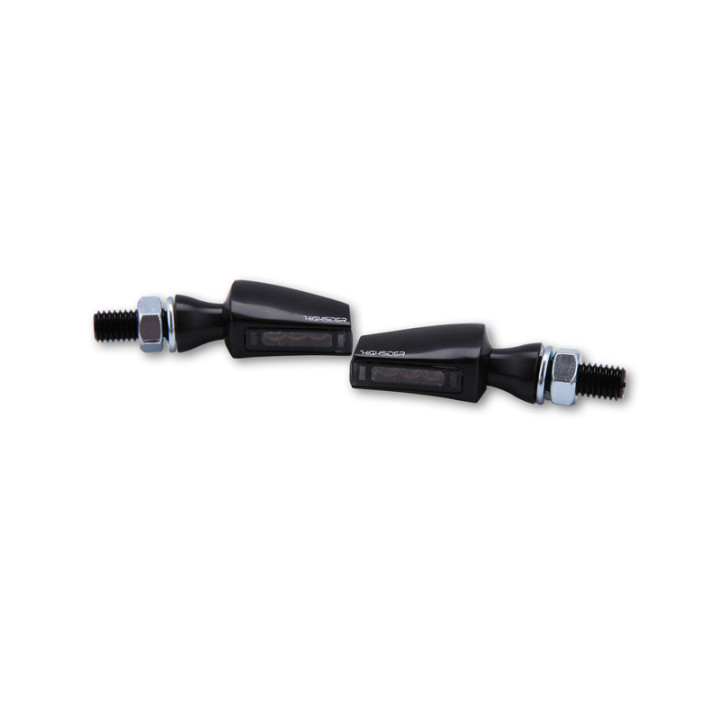 Clignotant LED Highsider pro Stealth-X Flight homologué - verre fumé - la paire