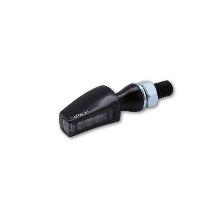 Clignotant LED Highsider pro Stealth-X Flight homologué - verre fumé - la paire