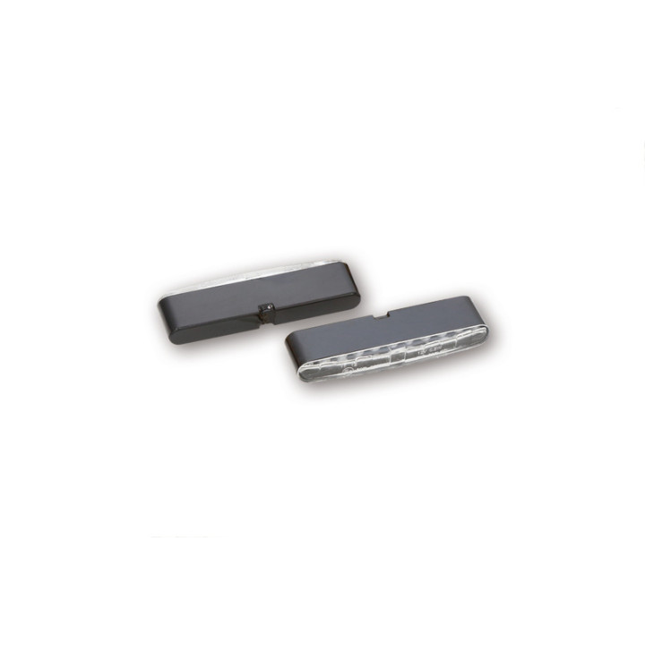 Clignotant intégré LED Highsider pro - Stripe - noir/translucide - homologué E - la paire