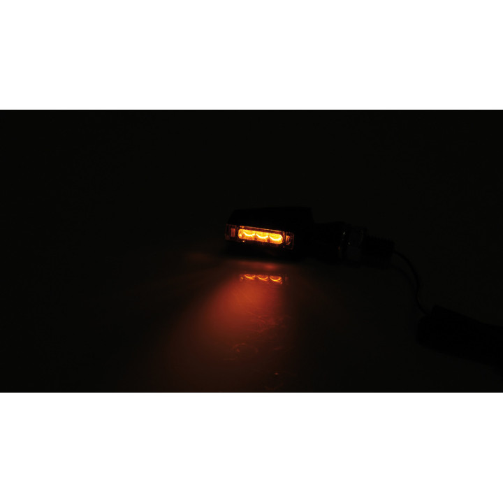 Clignotant LED Highsider pro Stealth-X Flight homologué - verre fumé - la paire