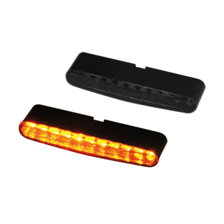 Clignotant intégré LED Highsider pro - Stripe - noir/fumé - homologué E - la paire