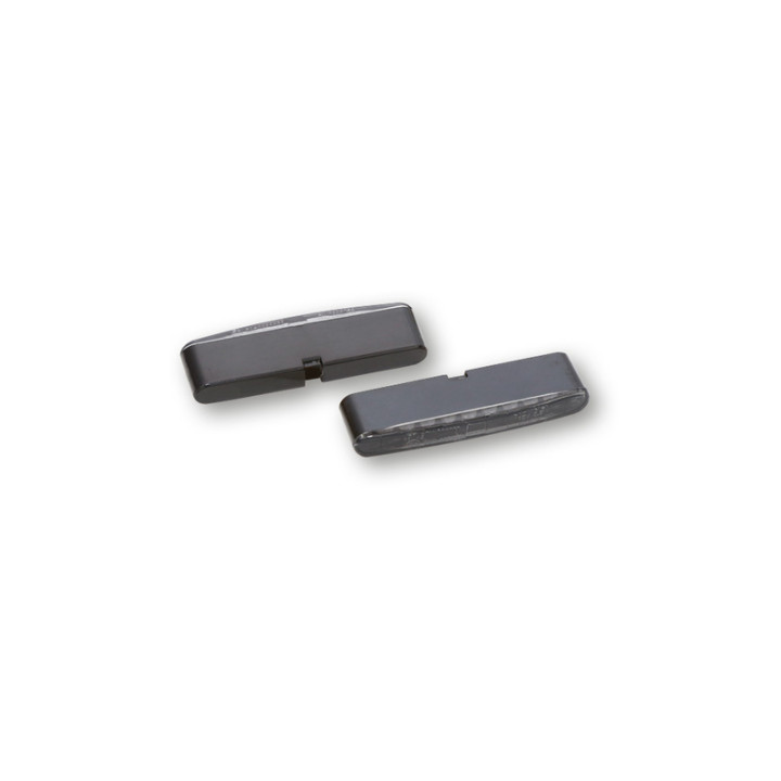 Clignotant intégré LED Highsider pro - Stripe - noir/fumé - homologué E - la paire