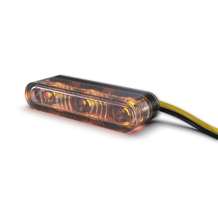 Clignotants LED Highsider pro - Star-MX1 PRO - noir/fumé - homologué E - la paire