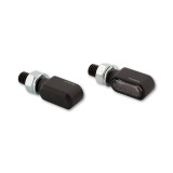 Clignotants/feux de position LED Highsider pro - Little Bronx - noir/fumé - 2en1 - usiné CNC - homologué E - la paire