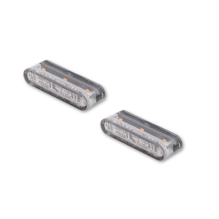 Clignotants LED Highsider pro - Star-MX1 PRO - noir/fumé - homologué E - la paire
