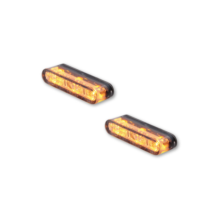 Clignotants LED Highsider pro - Star-MX1 PRO - noir/fumé - homologué E - la paire