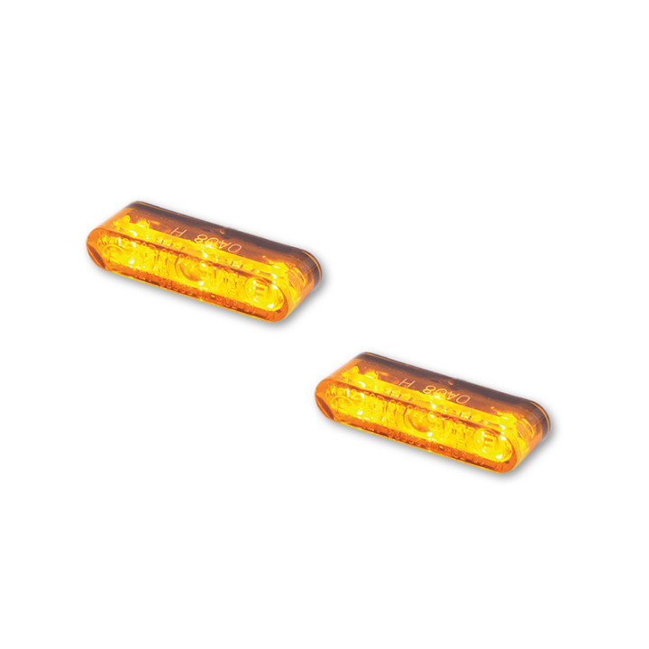 Clignotants LED Highsider pro - Star-MX1 PRO - noir/orange - homologué E - la paire