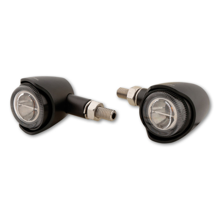 Clignotants LED Highsider pro - Akron-X - noir/fumé - homologué E - la paire