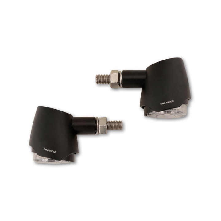 Clignotants LED Highsider pro - Akron-X - noir/fumé - homologué E - la paire