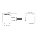 Clignotants LED Highsider pro - Enterprise - doré/fumé - usiné CNC - homologué E - la paire