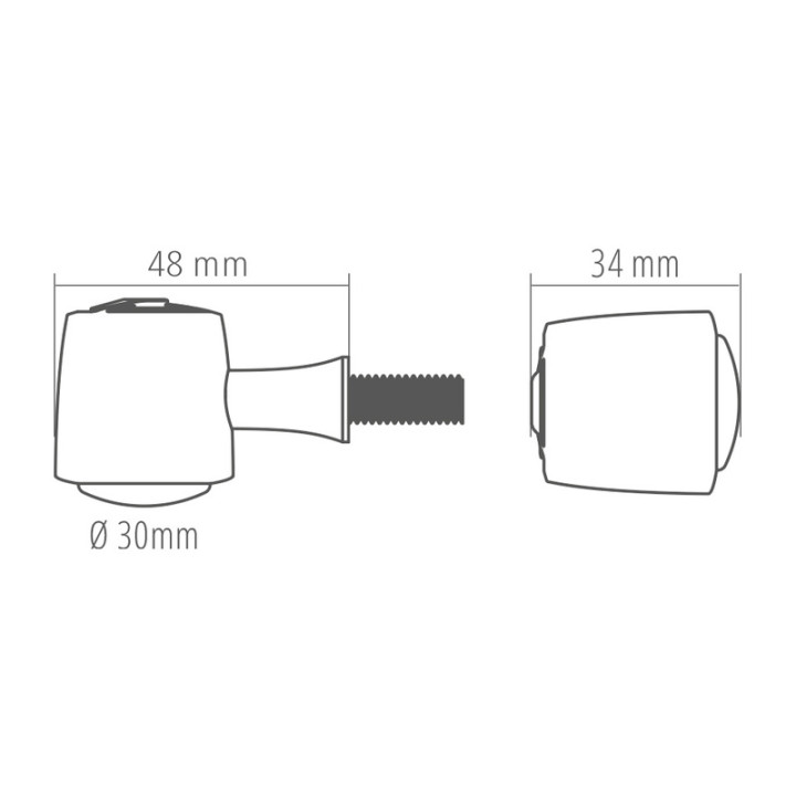 Clignotants LED Highsider pro - Enterprise - doré/fumé - usiné CNC - homologué E - la paire
