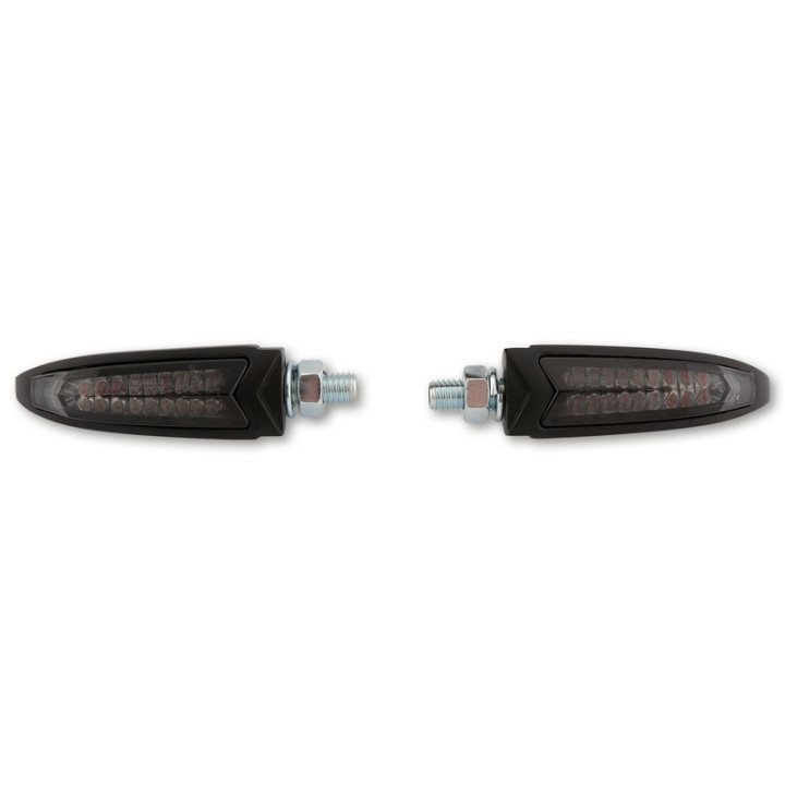 Feux arrière/clignotants LED Highsider pro - Arc - noir/fumé - homologué E - la paire