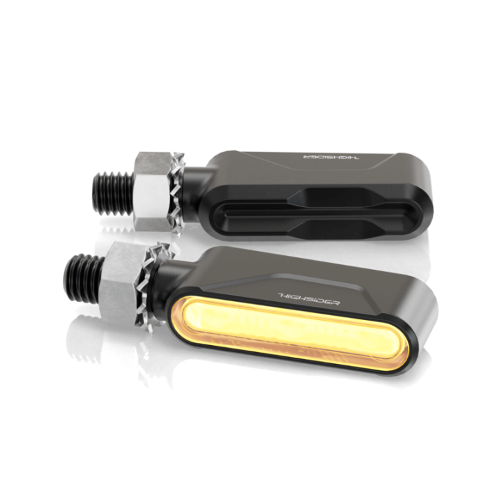 Clignotants LED Highsider pro Ventura-Trek – noir mat – la paire