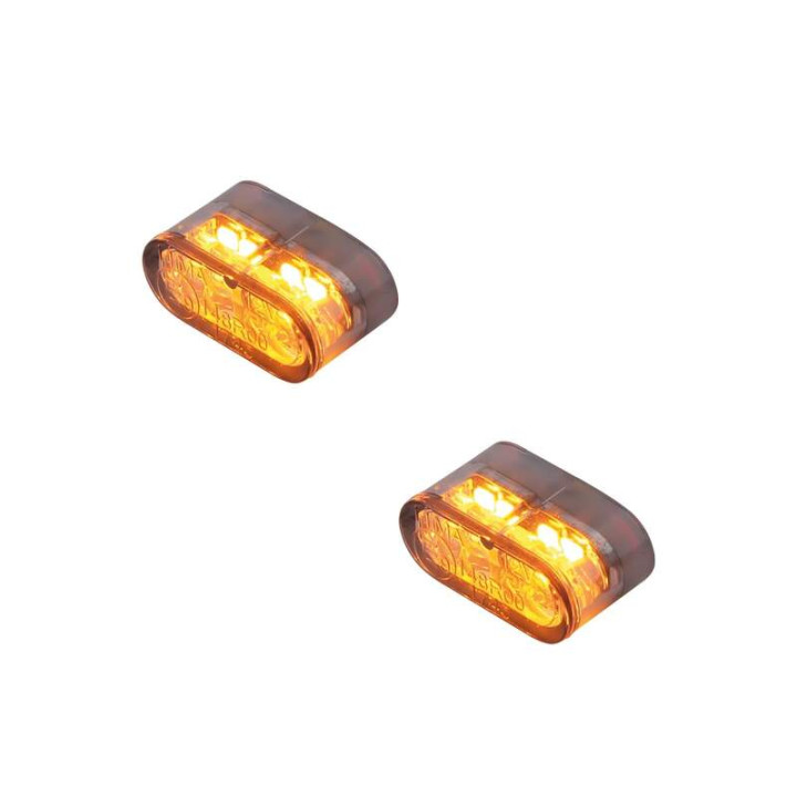 Clignotant/feu de position LED Highsider pro Little Star-MX Pro Module 2en1 homologué - verre fumé - la paire