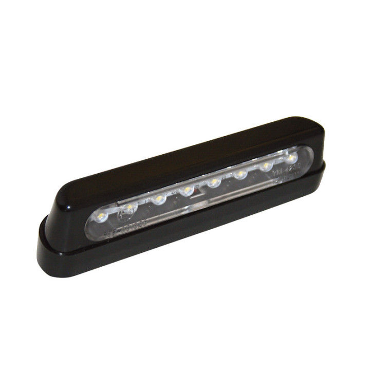 Éclairage de plaque LED Highsider smart plastique ABS - long - noir/fumé - à l'unité