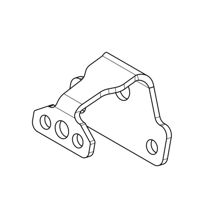 Support de plaque Highsider pro avec éclairage de plaque - S - noir - à l'unité