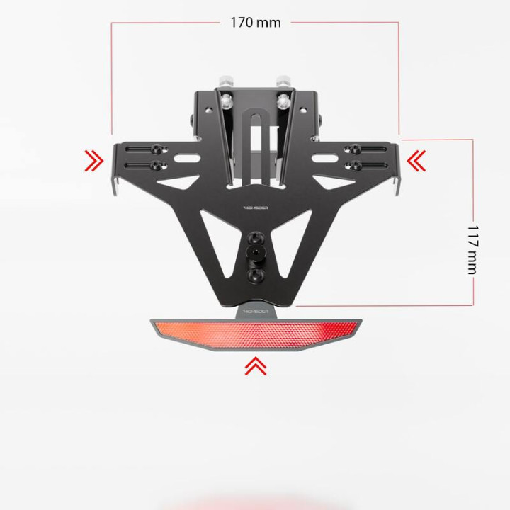 Support de plaque Highsider pro Akron-RS - Triumph - sans feu arrière