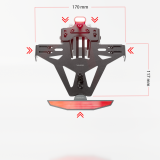 Support de plaque Highsider pro Akron-RS-X - Yamaha - Avec Feu Arrière