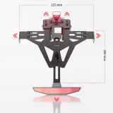 Support de plaque Highsider pro Akron-RS-X - Yamaha - Avec Feu Arrière