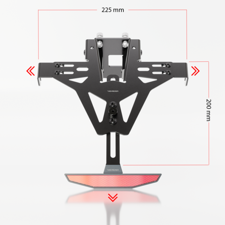 Support de plaque Highsider pro Akron-RS - BMW - sans feu arrière