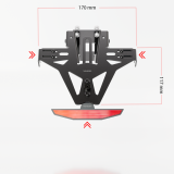 Support de plaque Highsider pro Akron-RS - BMW - sans feu arrière