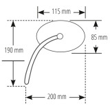 Rétroviseur de guidon Highsider pro Victory-Slim – noir mat – la paire