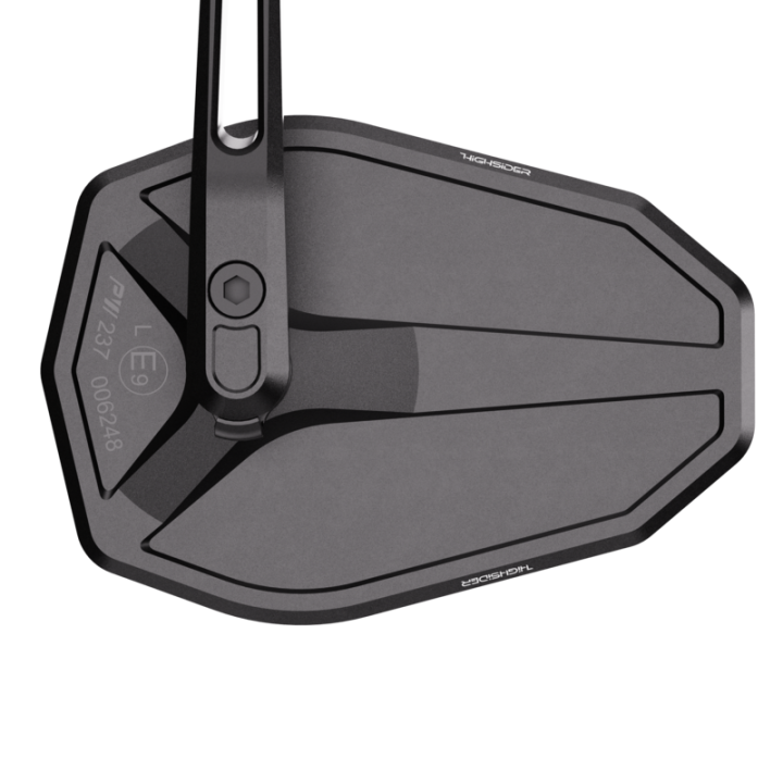 Rétroviseur d'embout de guidon Highsider pro Victory-Slim long – noir mat – à l'unité