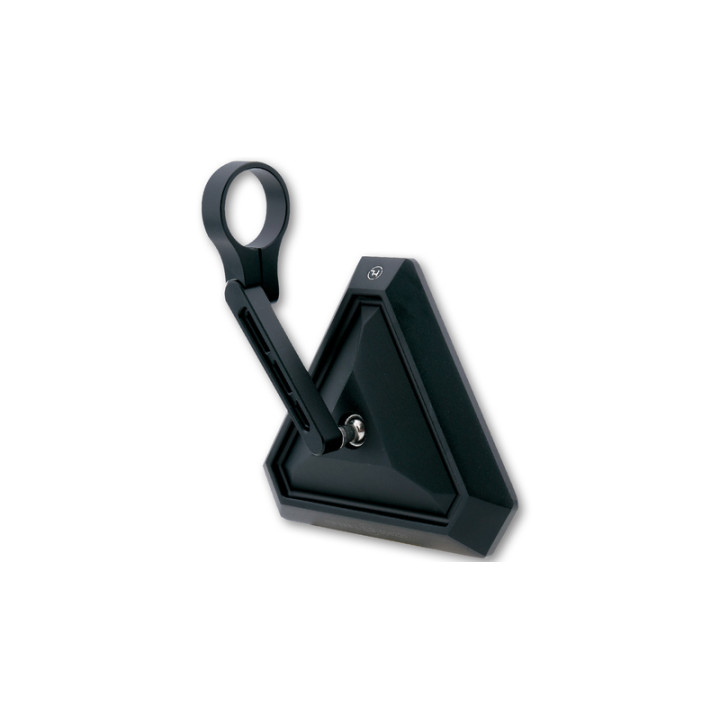 Rétroviseur d'embout de guidon Highsider pro Tetra court - noir - l'unité