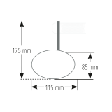 Rétroviseur d'embout de guidon Highsider pro Victory-Slim long – noir mat – à l'unité