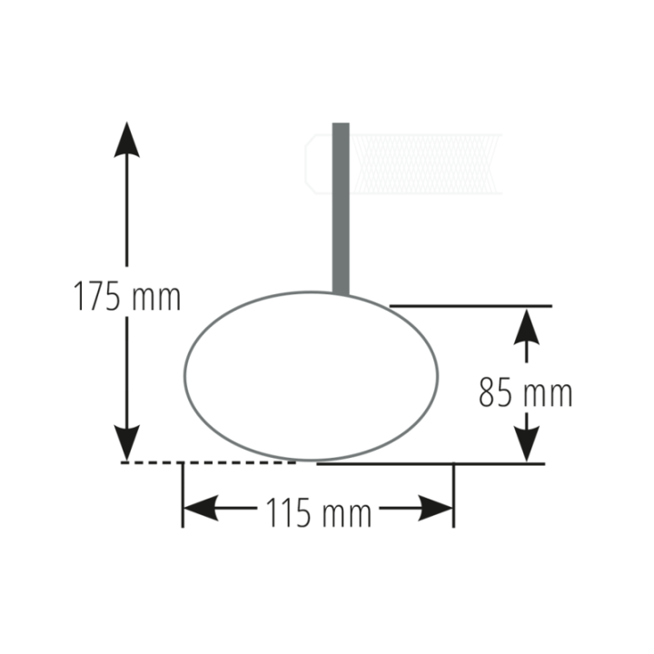 Rétroviseur d'embout de guidon Highsider pro Victory-Slim long – noir mat – à l'unité