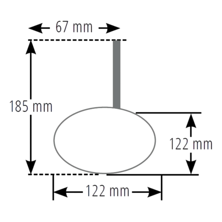 Rétroviseur d'embout de guidon Highsider pro Tetra long - noir - l'unité