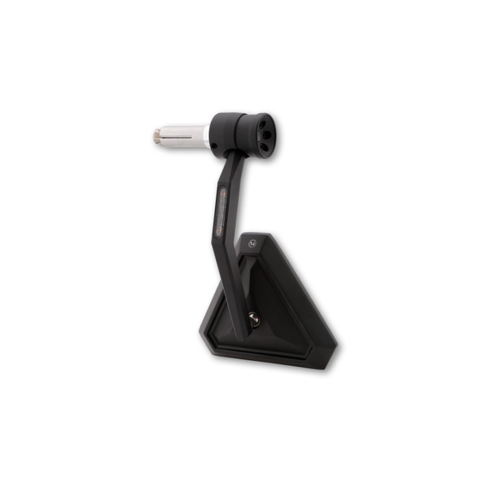 Rétroviseur d'embout de guidon Highsider pro Tetra avec clignotant LED - noir - l'unité