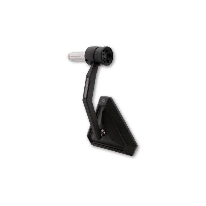 Rétroviseur d'embout de guidon Highsider pro Tetra avec clignotant LED - noir - l'unité