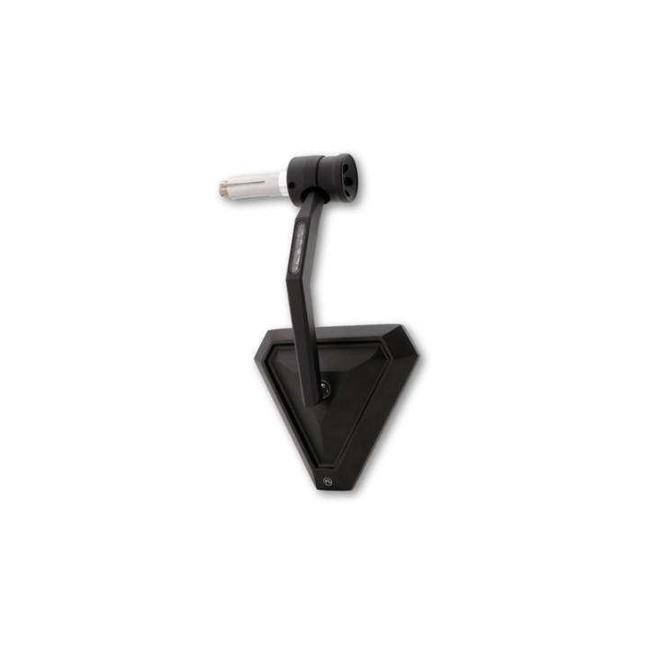 Rétroviseur d'embout de guidon Highsider pro Tetra avec clignotant LED - noir - l'unité