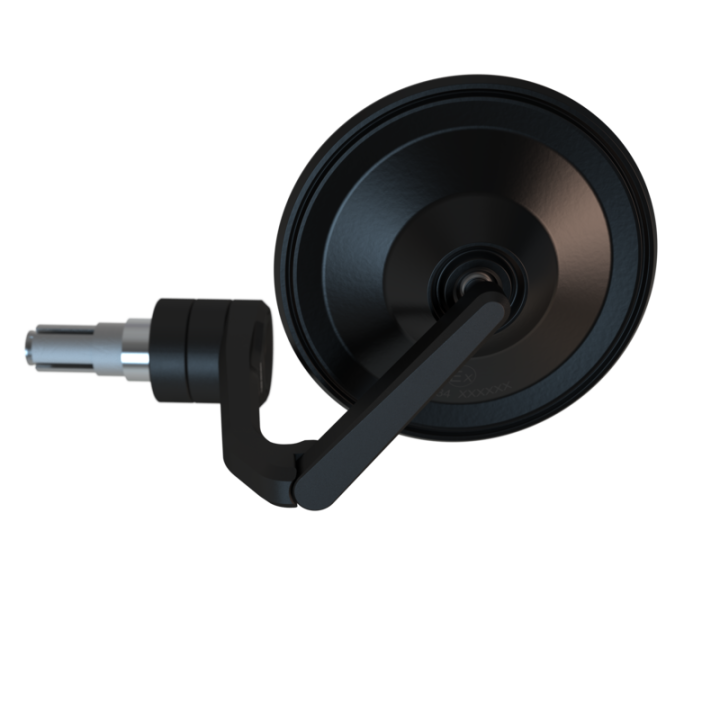 Rétroviseur d'embout de guidon Highsider smart Circula-S Force-Evo – noir – à l'unité