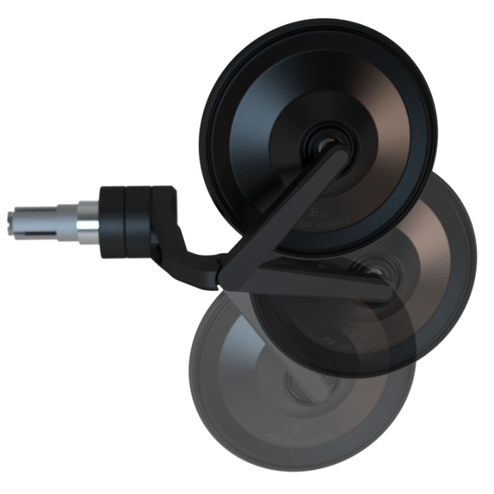 Rétroviseur d'embout de guidon Highsider smart Circula-S Force-Evo – noir – à l'unité